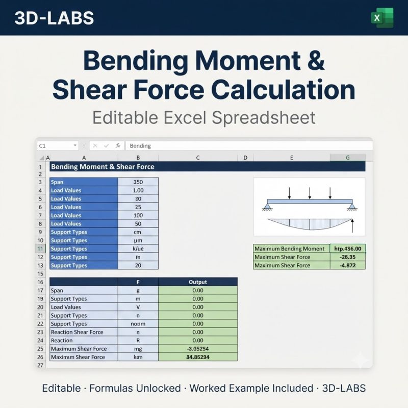 Bending Moment & Shear Force Calculation