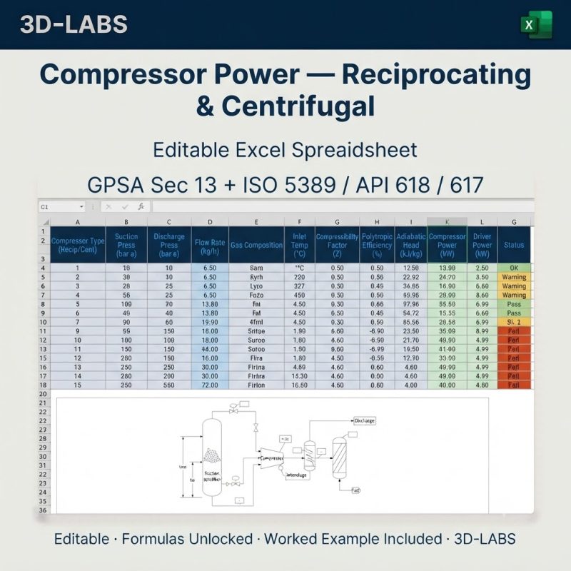 Compressor Power — Reciprocating & Centrifugal