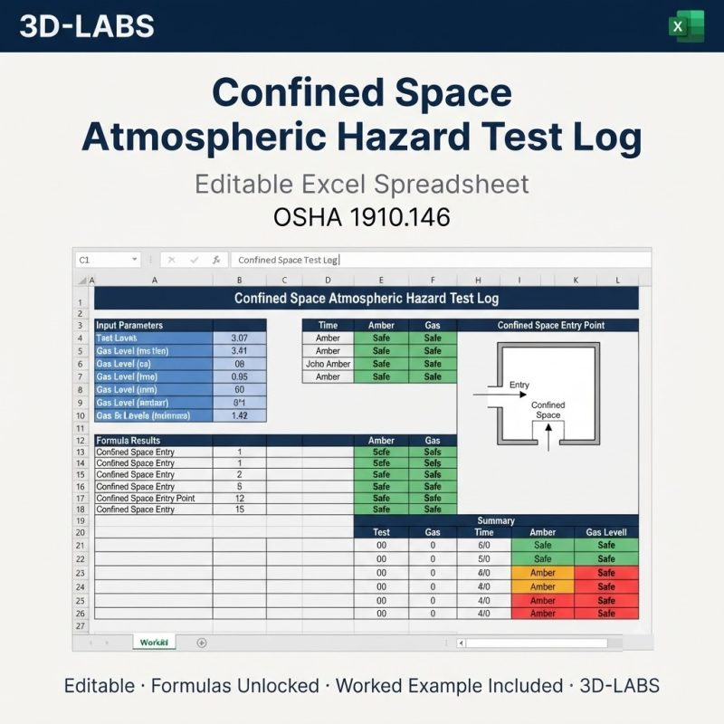 Confined Space Atmospheric Hazard Test Log