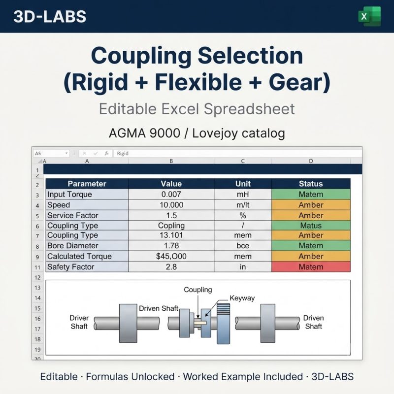 Coupling Selection (Rigid + Flexible + Gear)
