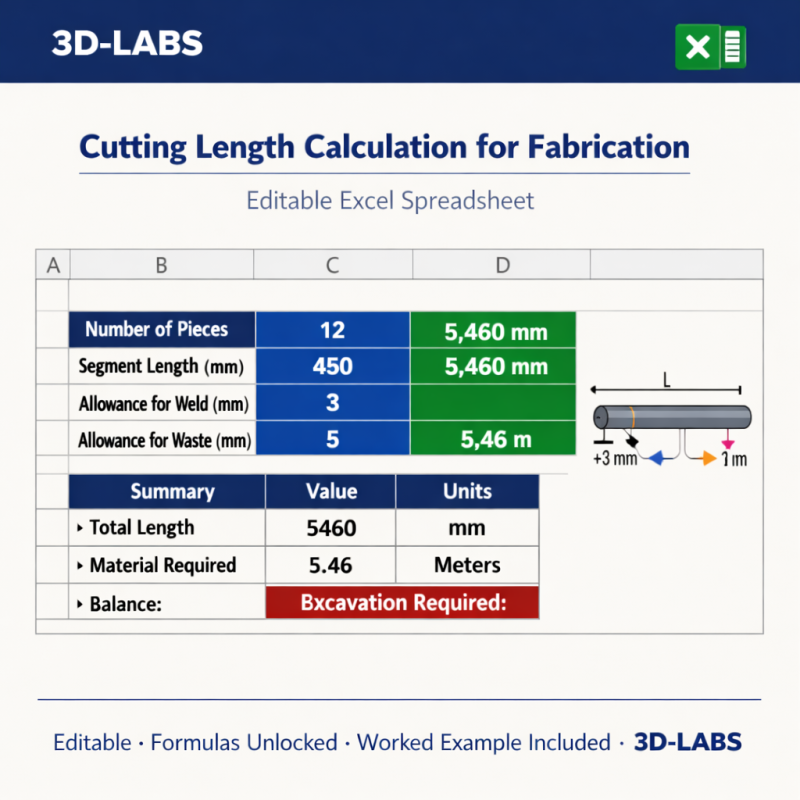 Cutting Length Calculation for Fabrication