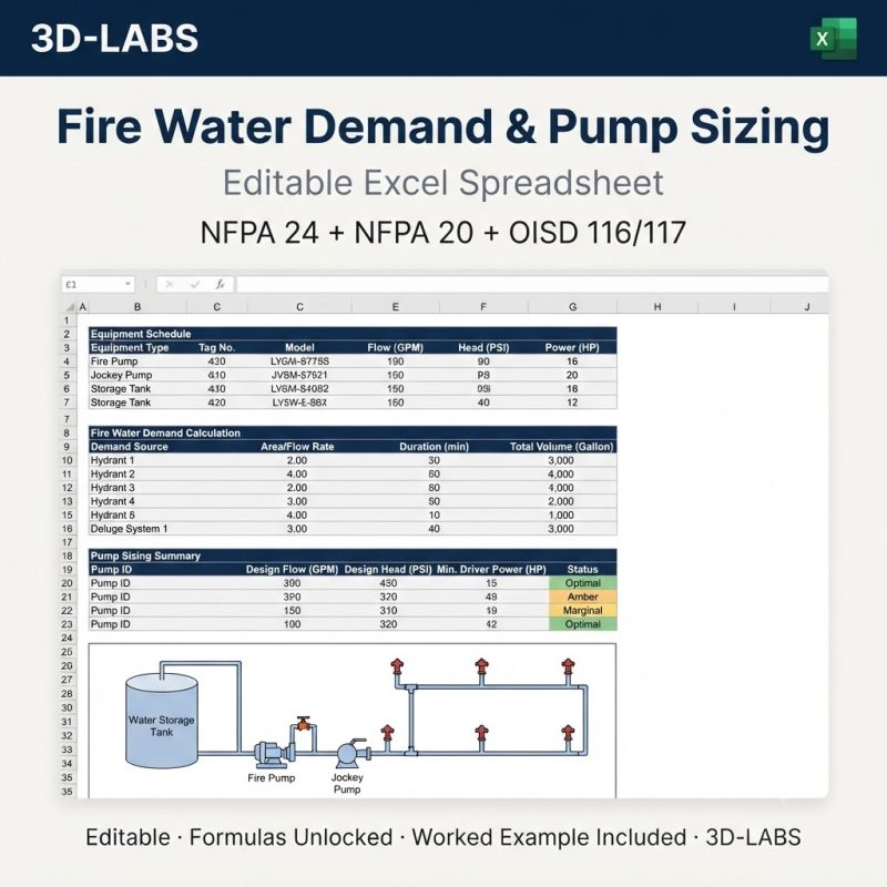 Fire Water Demand & Pump Sizing