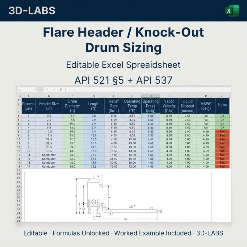 Flare Header / Knock-Out Drum Sizing