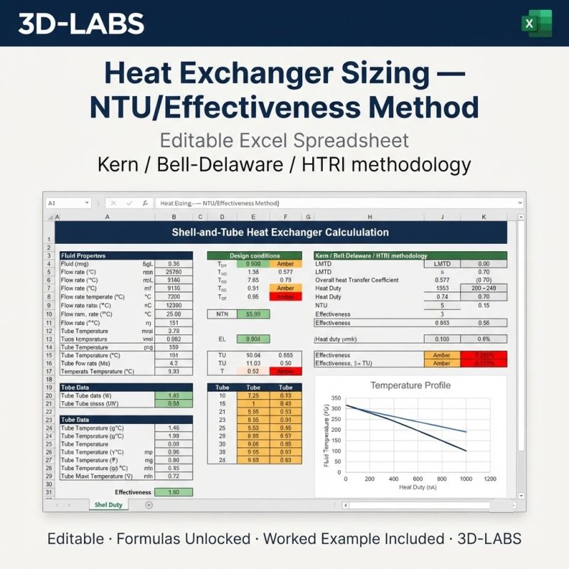 Heat Exchanger Sizing — NTU/Effectiveness Method