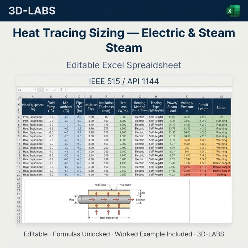 Heat Tracing Sizing — Electric & Steam
