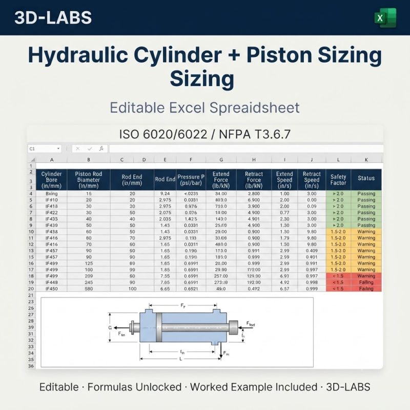 Hydraulic Cylinder + Piston Sizing