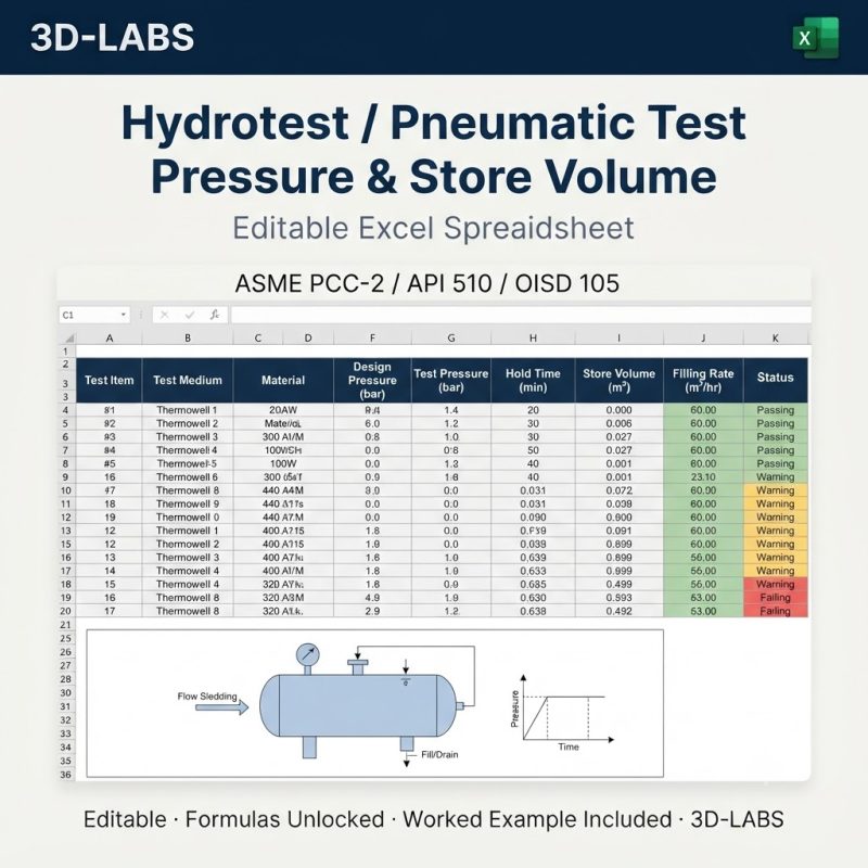 Hydrotest / Pneumatic Test Pressure & Stored Energy
