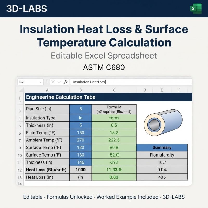 Insulation Heat Loss & Surface Temperature (ASTM C680)