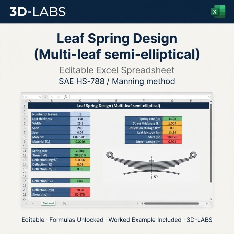 Leaf Spring Design (Multi-leaf semi-elliptical)
