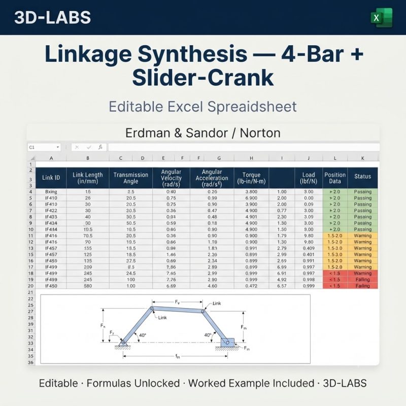 Linkage Synthesis — 4-Bar + Slider-Crank