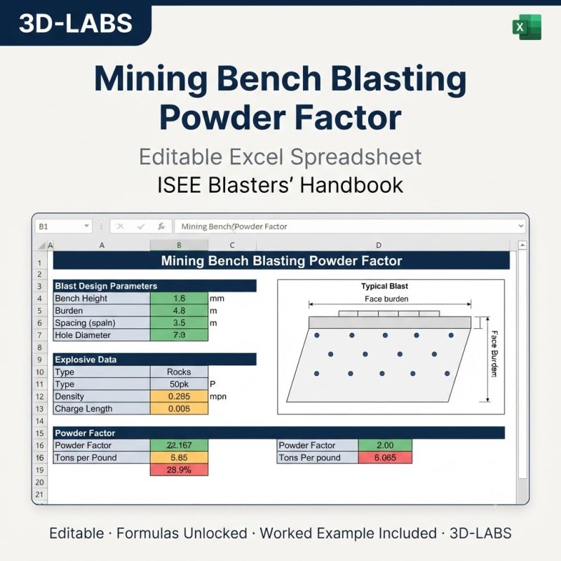 Mining Bench Blasting Powder Factor
