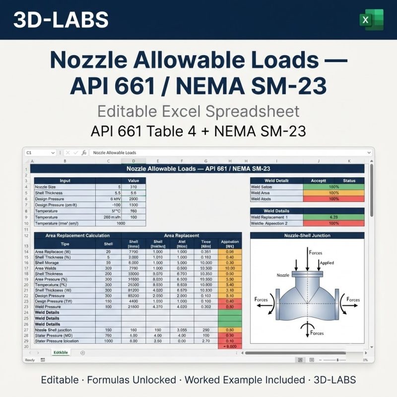 Nozzle Allowable Loads — API 661 / NEMA SM-23