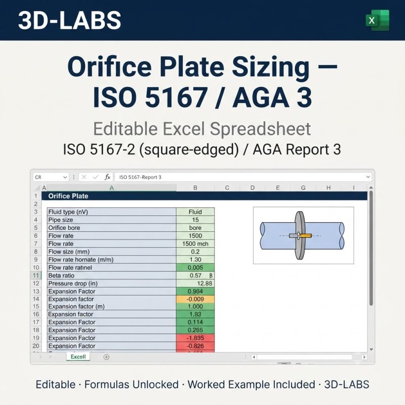 Orifice Plate Sizing — ISO 5167 / AGA 3