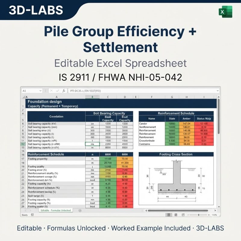 Pile Group Efficiency + Settlement