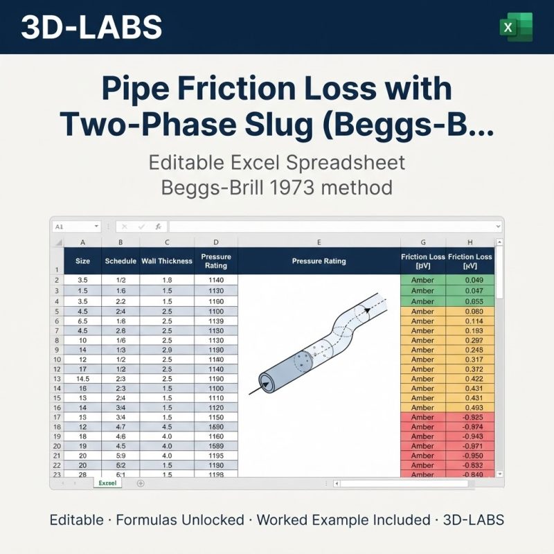 Pipe Friction Loss with Two-Phase Slug (Beggs-Brill)