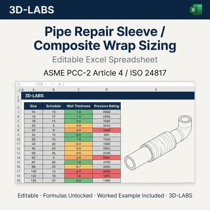 Pipe Repair Sleeve / Composite Wrap Sizing