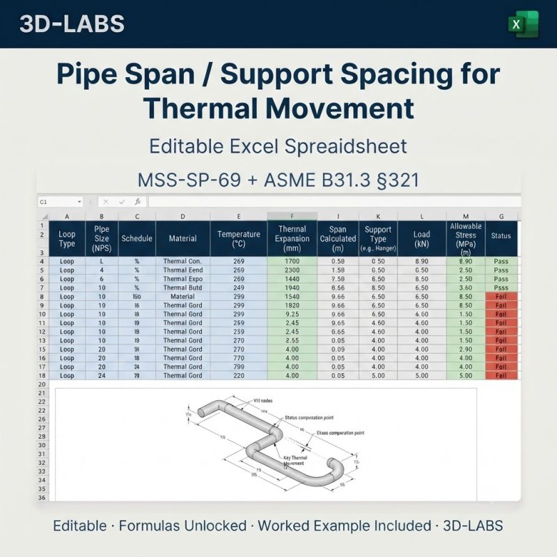 Pipe Span / Support Spacing for Thermal Movement