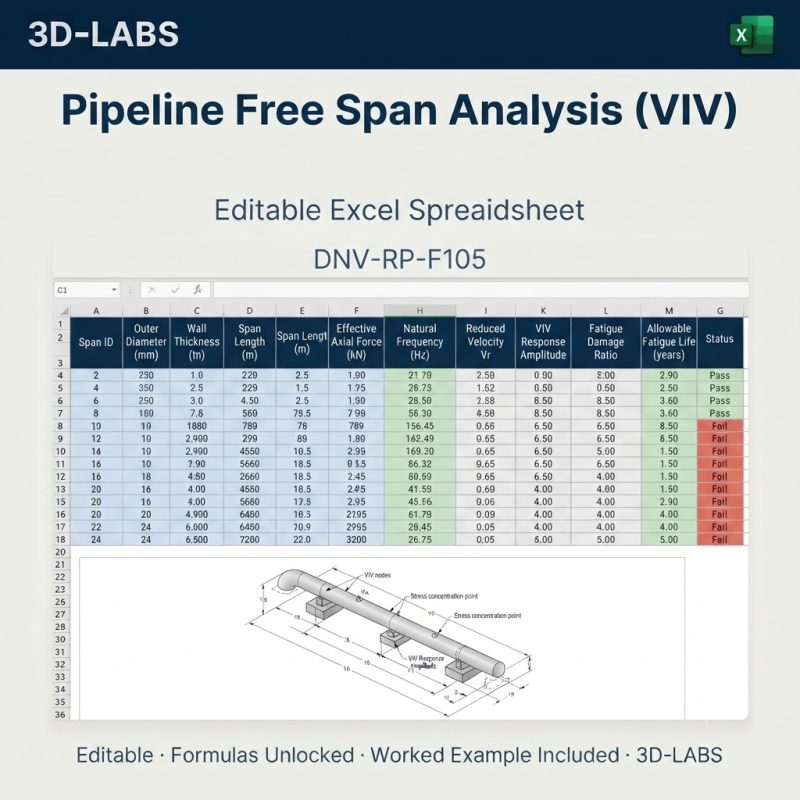 Pipeline Free Span Analysis (VIV)