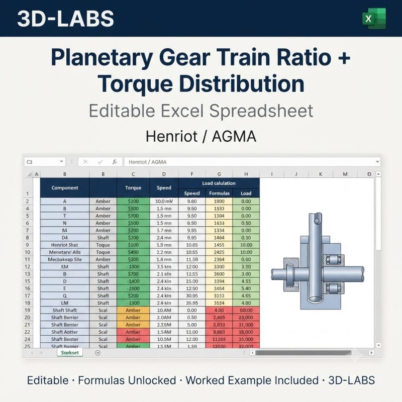 Planetary Gear Train Ratio + Torque Distribution