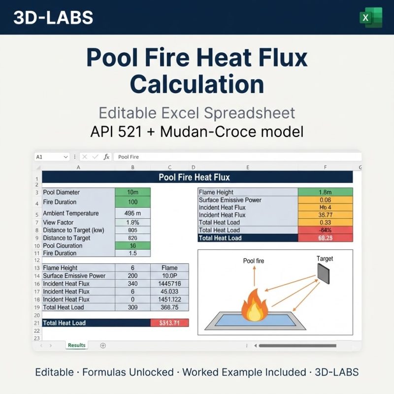 Pool Fire Heat Flux Calculation