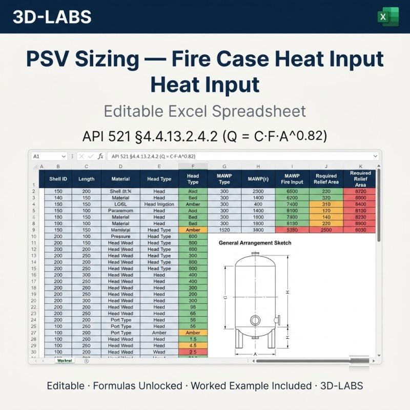 PSV Sizing — Fire Case Heat Input