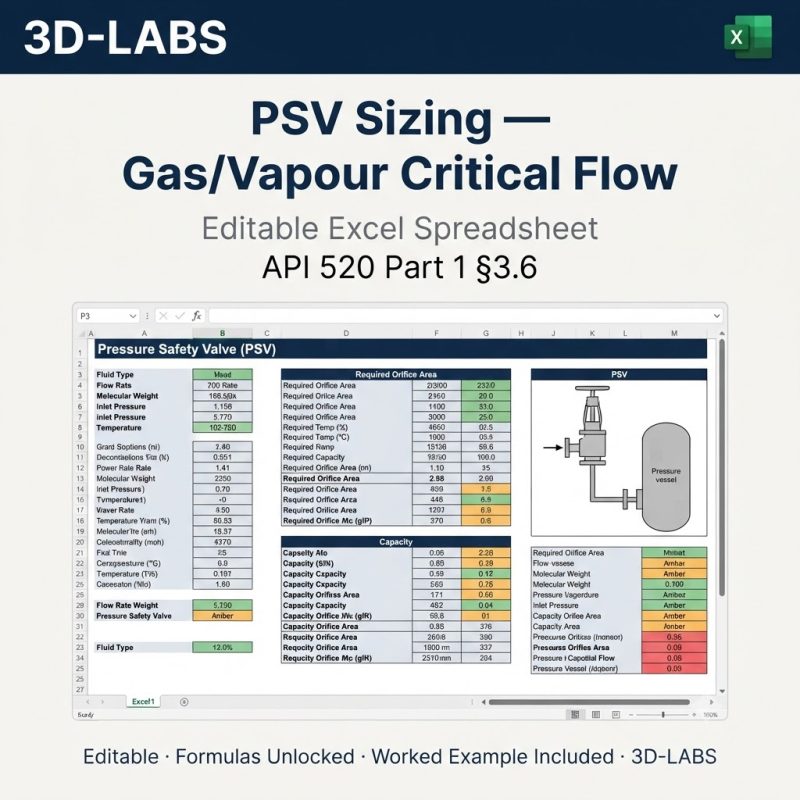 PSV Sizing — Gas/Vapour Critical Flow