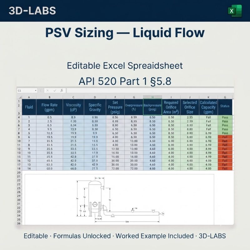PSV Sizing — Liquid Flow