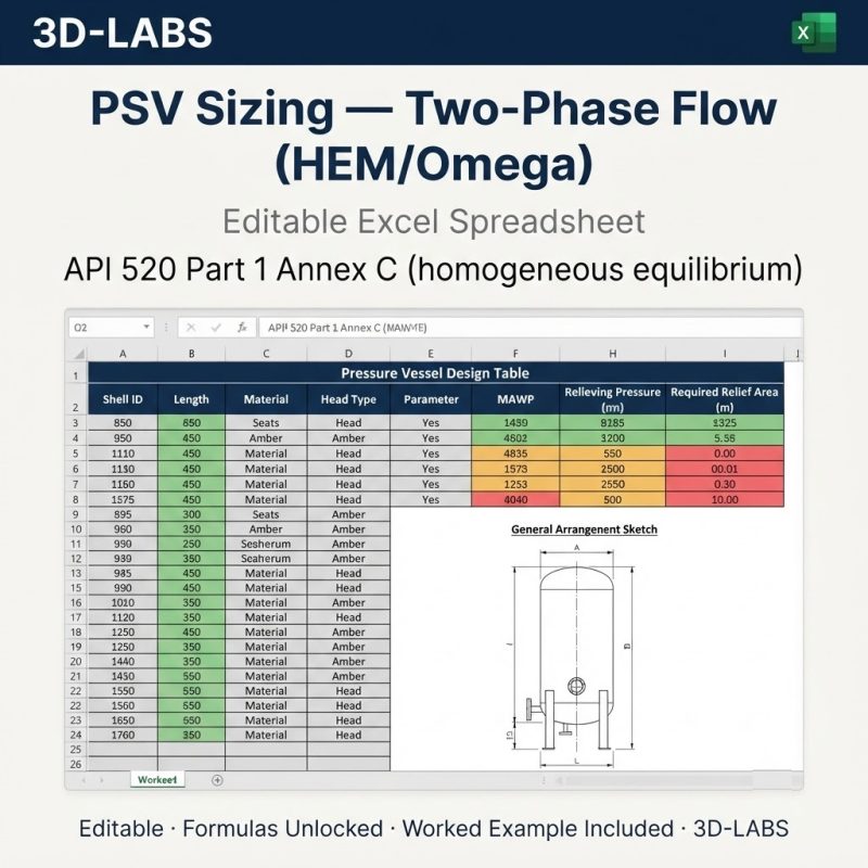 PSV Sizing — Two-Phase Flow (HEM/Omega)
