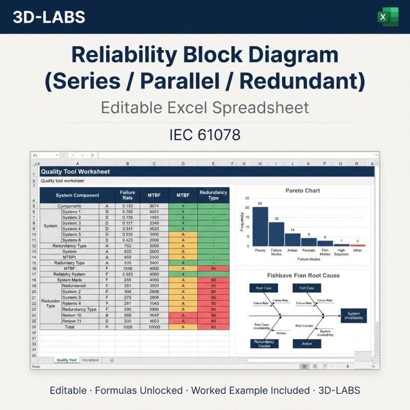 Reliability Block Diagram (Series / Parallel / k-of-n)