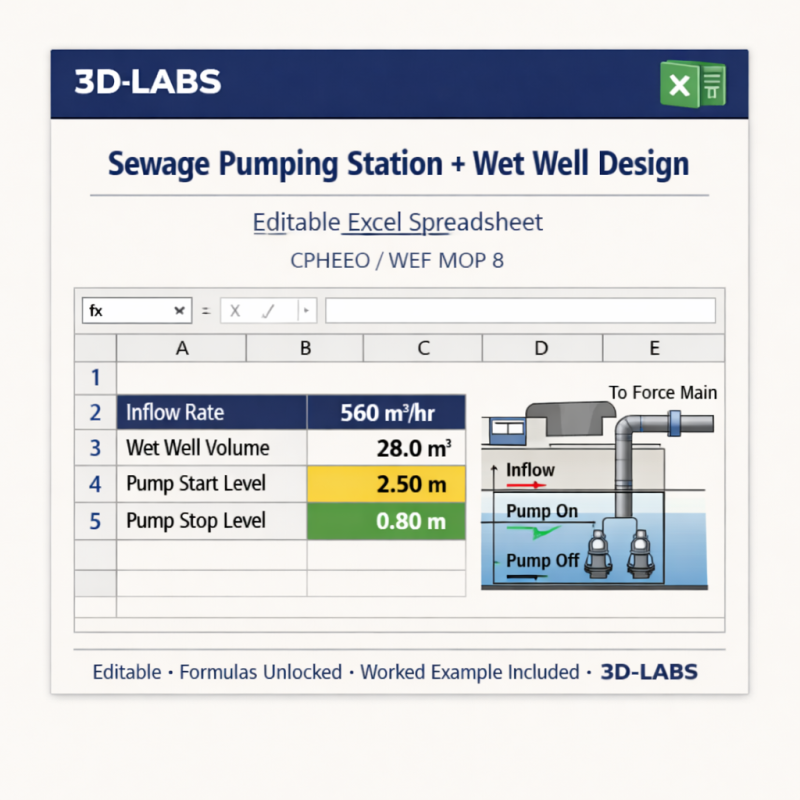 Sewage Pumping Station + Wet Well Design