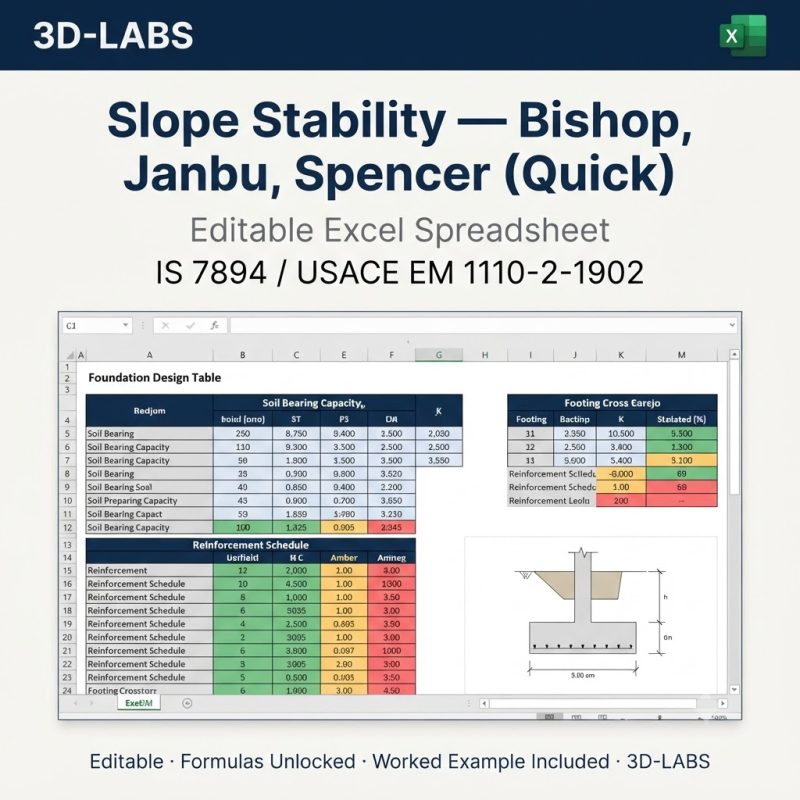 Slope Stability — Bishop, Janbu, Spencer (Quick)
