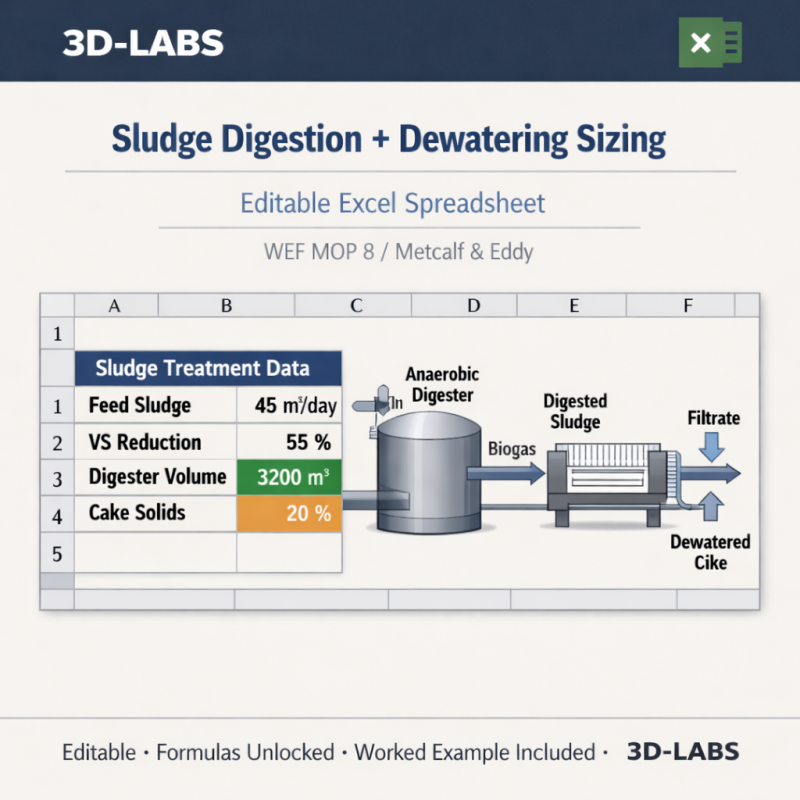 Sludge Digestion + Dewatering Sizing