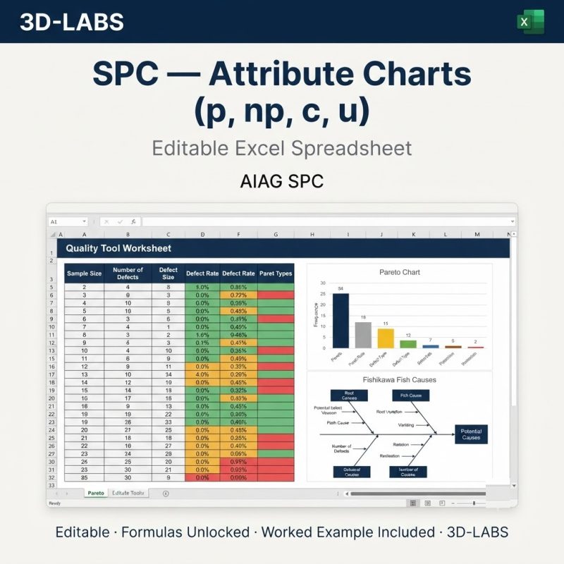SPC — Attribute Charts (p, np, c, u)
