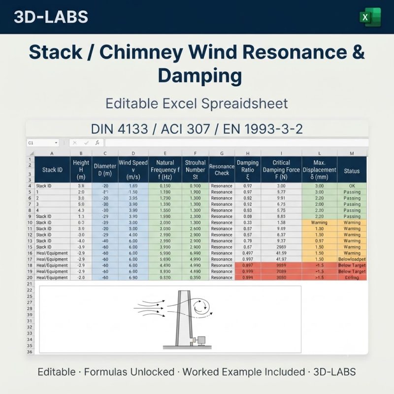 Stack / Chimney Wind Resonance & Damping