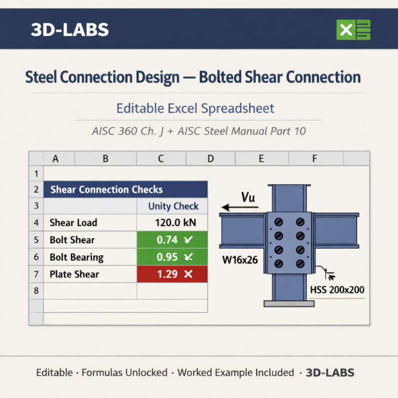 Steel Connection Design — Bolted Shear Connection