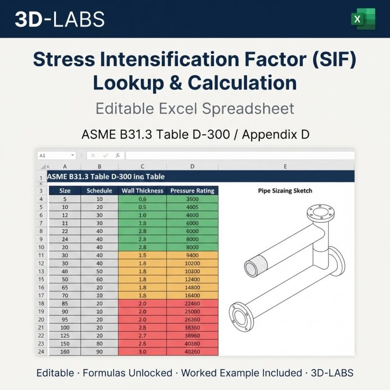 Stress Intensification Factor (SIF) Lookup & Calculation