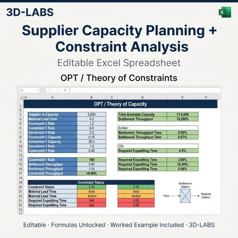 Supplier Capacity Planning + Constraint Analysis