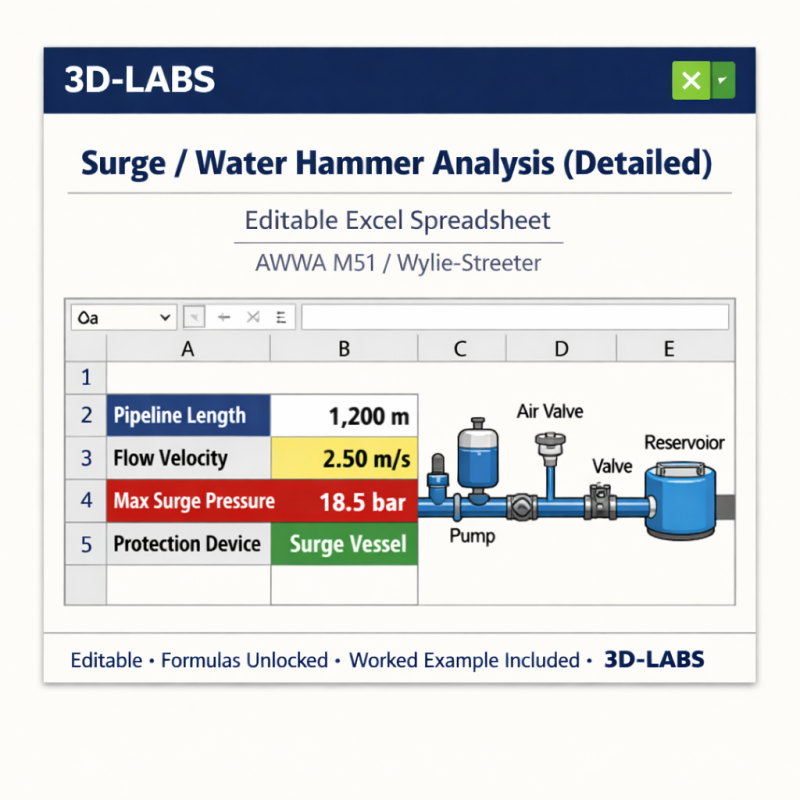 Surge / Water Hammer Analysis (Detailed)