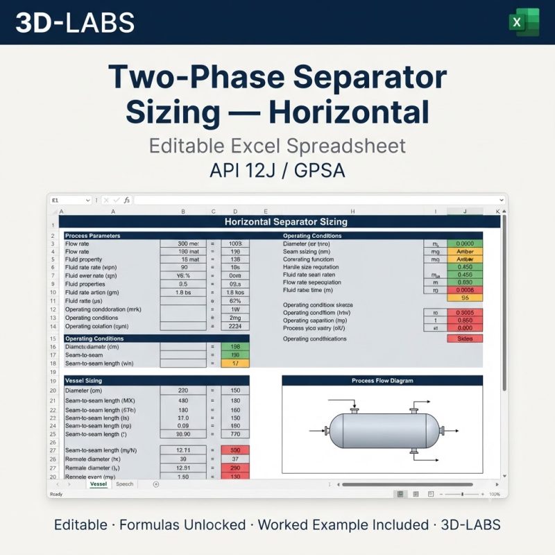 Two-Phase Separator Sizing — Horizontal