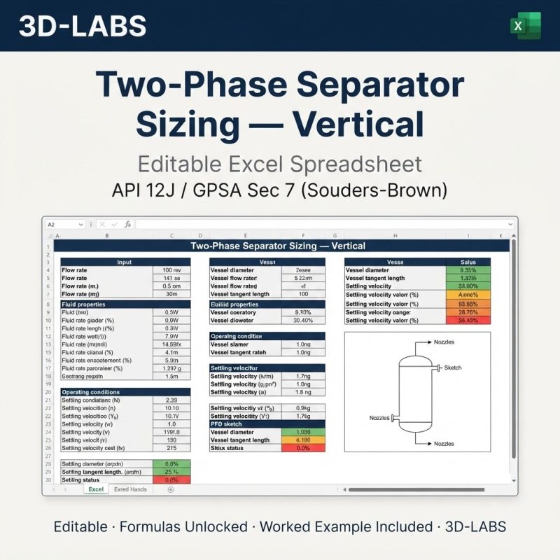 Two-Phase Separator Sizing — Vertical