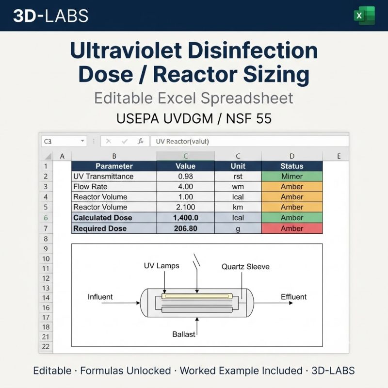 Ultraviolet Disinfection Dose / Reactor Sizing