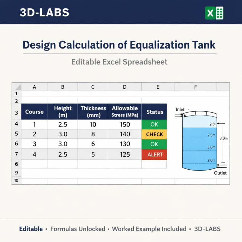 Design Calculation of Equalization Tank