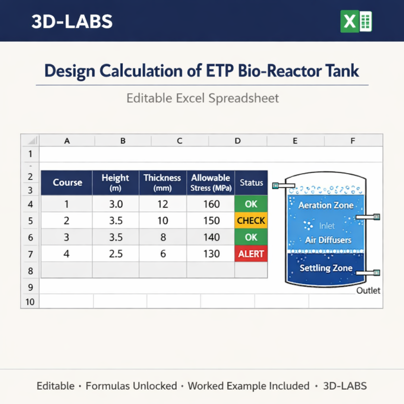 Design Calculation of ETP Bio-Reactor Tank