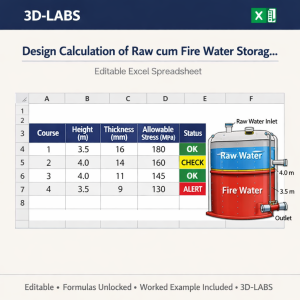 Design Calculation Of Raw Cum Fire Water Storage Tank