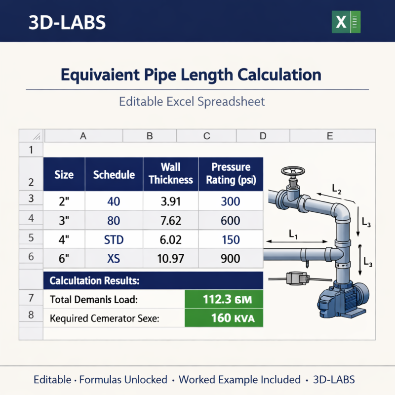 Equivalent Pipe Length Calculation