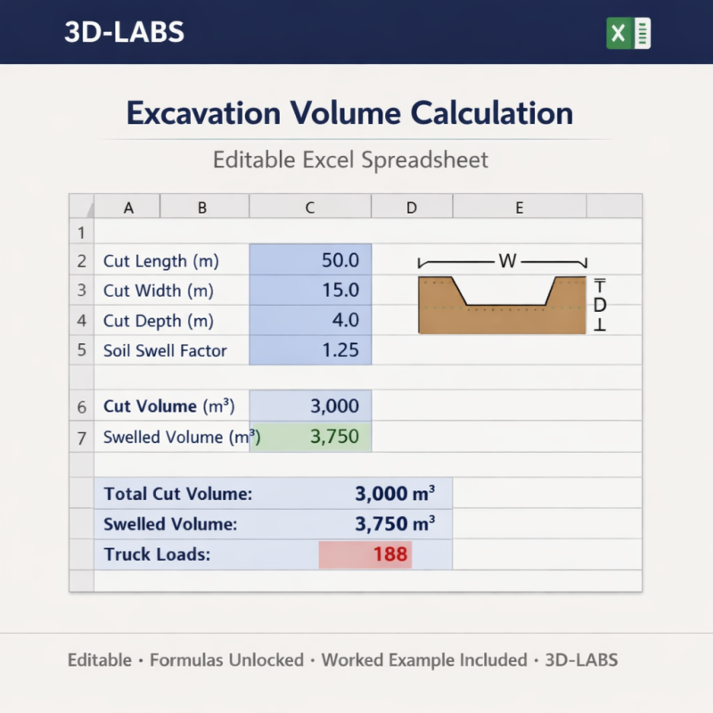Excavation Volume Calculation