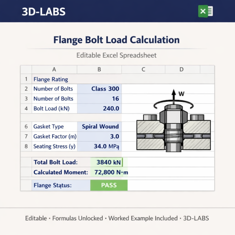 Flange Bolt Load Calculation