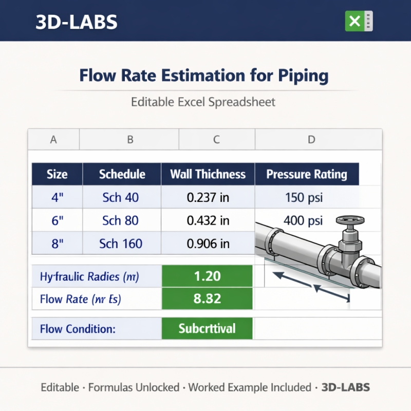Flow Rate Estimation for Piping
