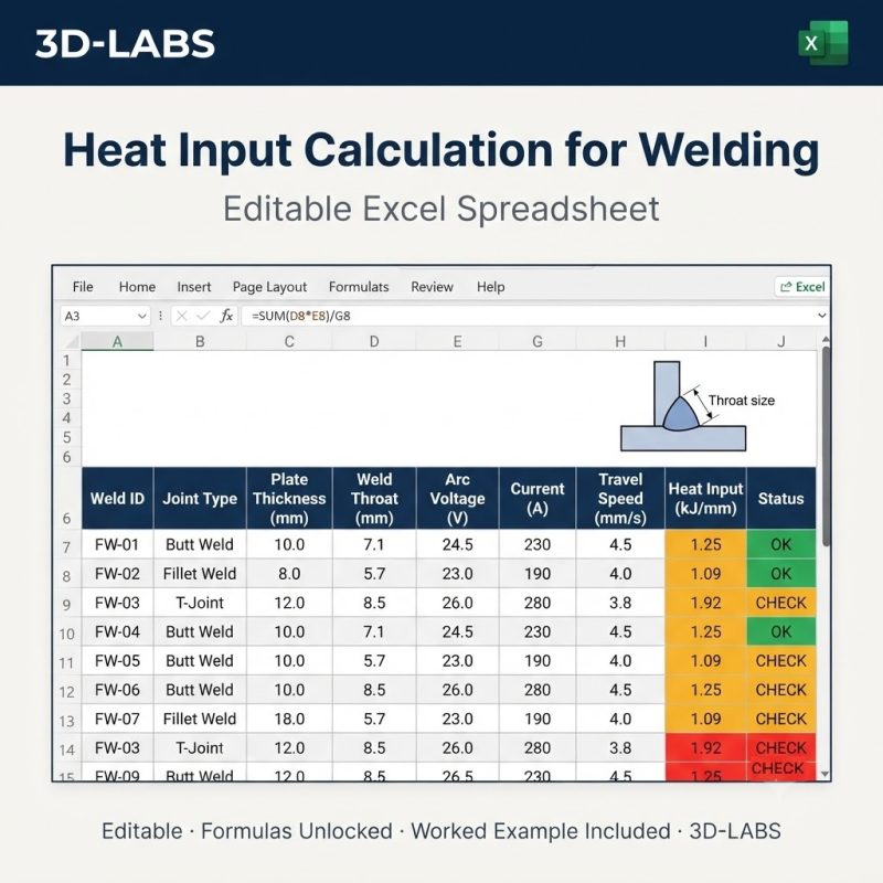 Heat Input Calculation for Welding