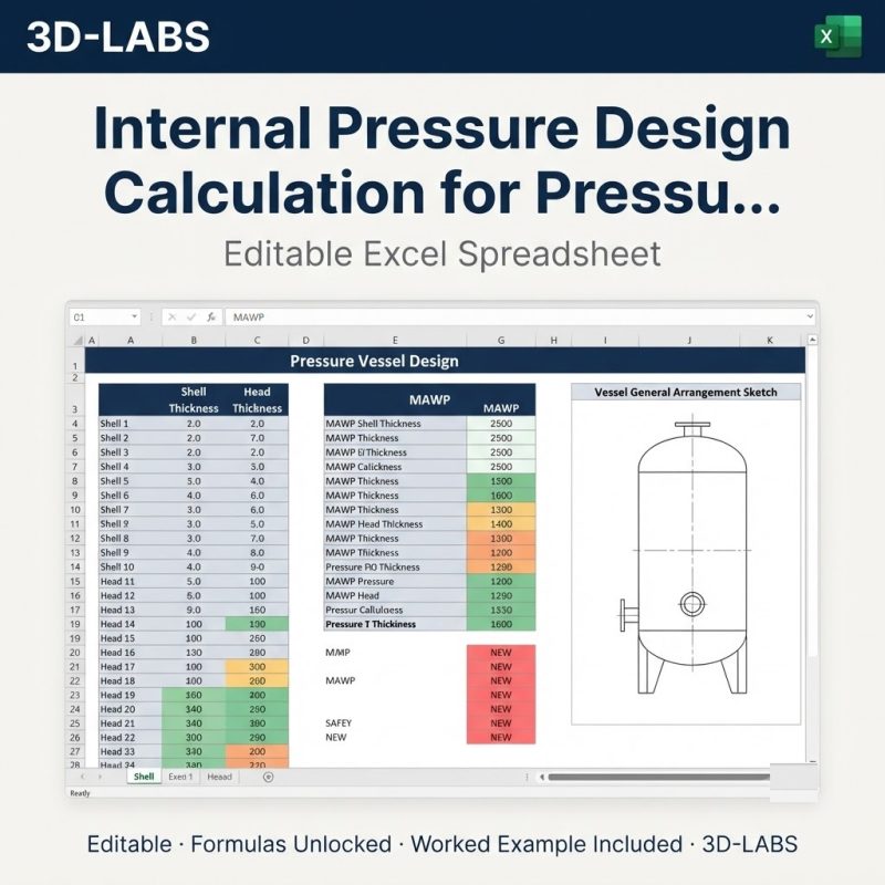 Internal Pressure Design Calculation for Pressure Vessels